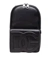 Dolce & Gabbana Deer Leather Shoulder Backpack In Black