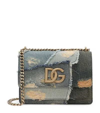 Dolce & Gabbana Denim 3.5 Cross-body Bag In Gray
