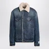 Dolce & Gabbana Buttoned Denim Jacket With Faux Shearling Finish
