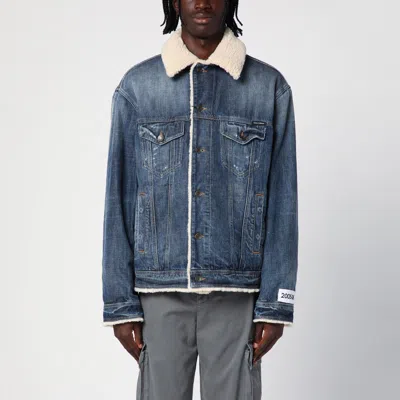 DOLCE & GABBANA DOLCE&GABBANA DENIM AND SHEARLING JACKET