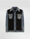 Dolce & Gabbana Blue Cotton Elastan Polyamide Polyester Jacket In Blue