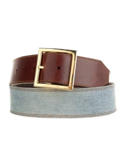 Pre-owned Dolce & Gabbana Denim Belt In Blue
