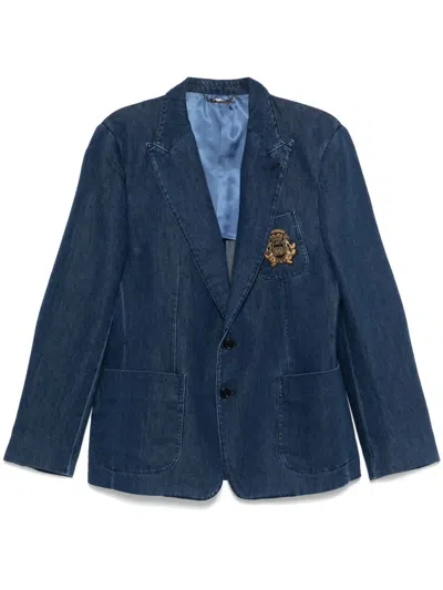 Dolce & Gabbana Denim Blazer In Blue