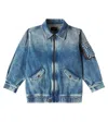 Dolce & Gabbana Denim Bomber Jacket In Black