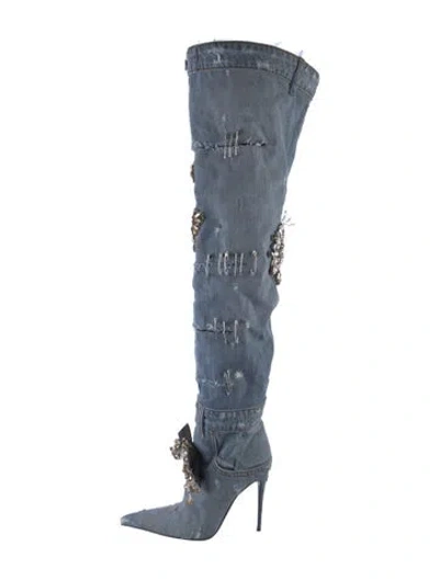 Pre-owned Dolce & Gabbana Denim Boots In Blue