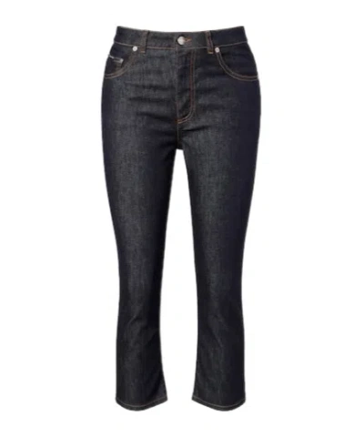 Dolce & Gabbana Denim Capri Pants In Blue