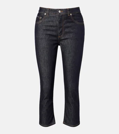 Dolce & Gabbana Denim Capri Pants In Blue