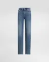 Dolce & Gabbana Denim Cigarette Jeans In Multicolor
