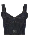 Dolce & Gabbana Indigo Cumber Evlox Denim Camisole In Blue
