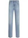 Dolce & Gabbana Straight-leg Blue Jeans With A Distressed Effect In Blue