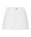 Dolce & Gabbana Cotton Denim Short Pants With Dg Plaque In White