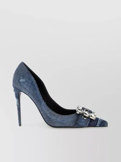 Dolce & Gabbana Denim Distressed Pumps Buckle Embellished