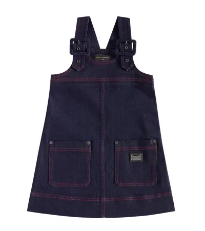 Dolce & Gabbana Kids' Denim Dress In Blue