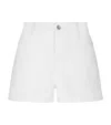 Dolce & Gabbana Cotton Denim Short Pants With Dg Plaque In Multi