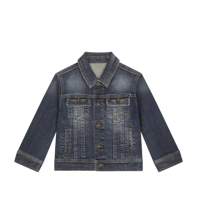 Dolce & Gabbana Button-up Denim Jacket In Black