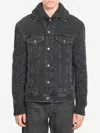 Dolce & Gabbana Tailored Denim And Wool Blend Jacket In Black