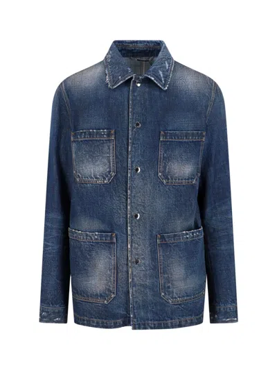 Dolce & Gabbana Giacca In Denim In Blue