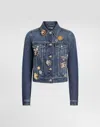 Dolce & Gabbana Embellished Denim Jacket In Blue