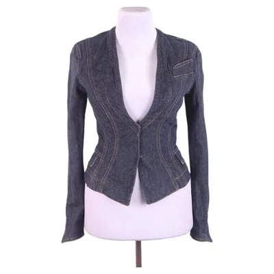 Pre-owned Dolce & Gabbana Denim Jacket, Size It 38, Excellent Condition. In Black