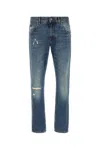 Dolce & Gabbana Belt Loops Distressed Denim Trousers In Blue