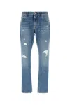 Dolce & Gabbana Distressed Finish Five-pocket Denim Jeans In Blue