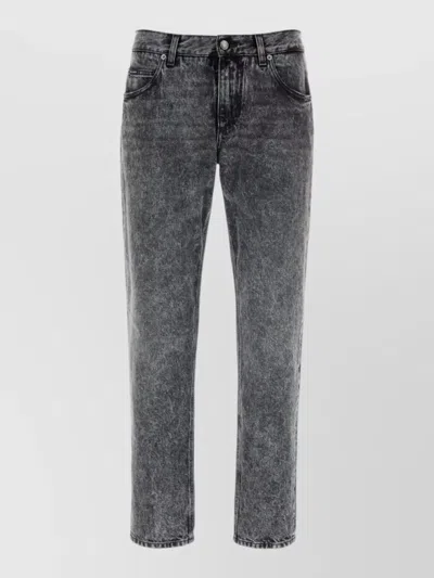 Dolce & Gabbana Denim Jeans Five Pocket Design Belt Loops In Grey