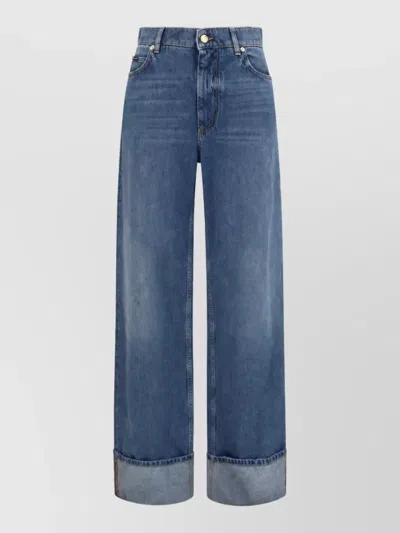 Dolce & Gabbana Denim Low-rise Straight-leg Jeans In Blue
