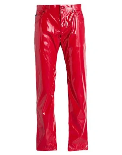 Dolce & Gabbana Denim Man Pants Red Size 40 Polyester