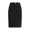 Dolce & Gabbana High-waisted Denim Midi Skirt With Back Pockets