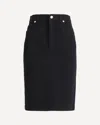 Dolce & Gabbana High-waisted Denim Midi Skirt With Back Pockets In Black
