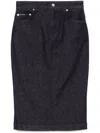 Dolce & Gabbana Denim Midi Skirt In Black