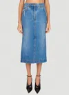 Dolce & Gabbana Women Denim Midi Skirt In Blue