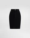 DOLCE & GABBANA DENIM MIDI SKIRT