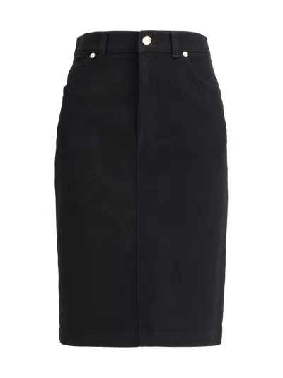 DOLCE & GABBANA DENIM MIDI SKIRT