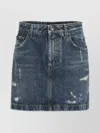 Dolce & Gabbana Distressed Denim Miniskirt