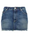 Dolce & Gabbana Denim Mini Skirt In Blue