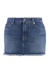 Dolce & Gabbana Denim Mini Skirt In Blue
