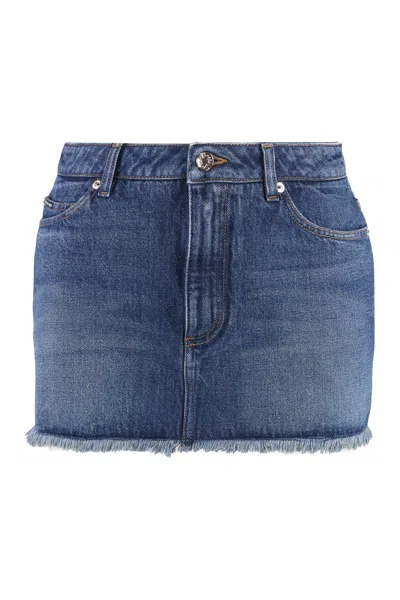 Dolce & Gabbana Denim Mini Skirt In Blue