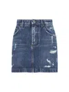 Dolce & Gabbana Denim Mini Skirt In Blue