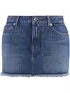 Dolce & Gabbana Denim Miniskirt In Blue