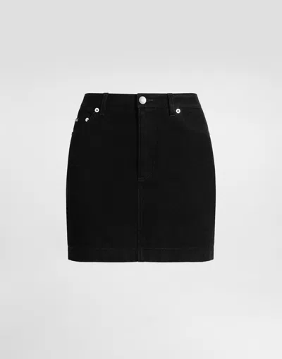 Dolce & Gabbana Denim Miniskirt In Multi