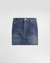 Dolce & Gabbana Denim Miniskirt In Multicolor