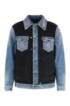 Dolce & Gabbana Blue Cotton Elastan Polyamide Polyester Jacket In Blue