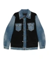 Dolce & Gabbana Denim-panelled Corduroy Jacket In Black