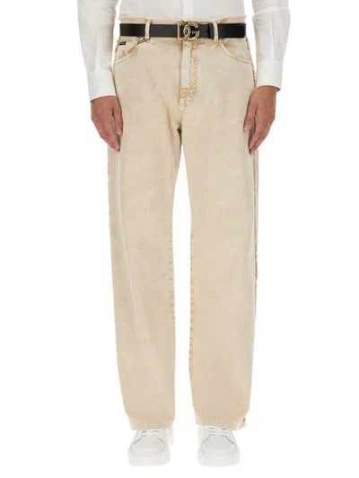 Dolce & Gabbana Denim Pants In White