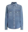 Dolce & Gabbana Denim Cotton Shirt With Chest Pockets In Blue
