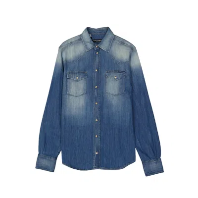 Dolce & Gabbana Denim Shirt In 蓝色的