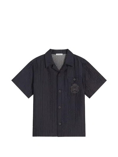 Dolce & Gabbana Kids' Denim Shirt In Black
