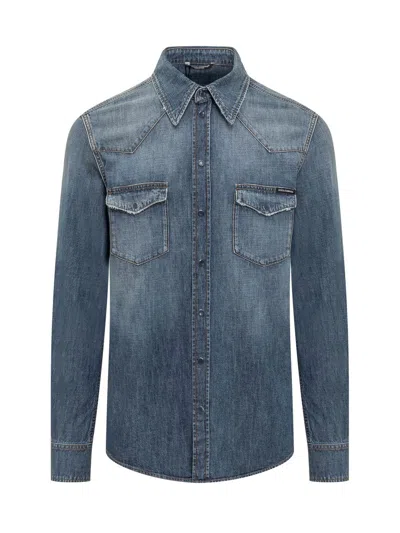 Dolce & Gabbana Denim Shirt In Blue