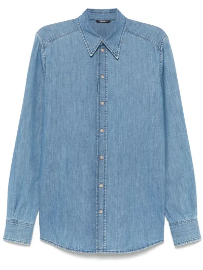 Dolce & Gabbana Denim Shirt In Blue
